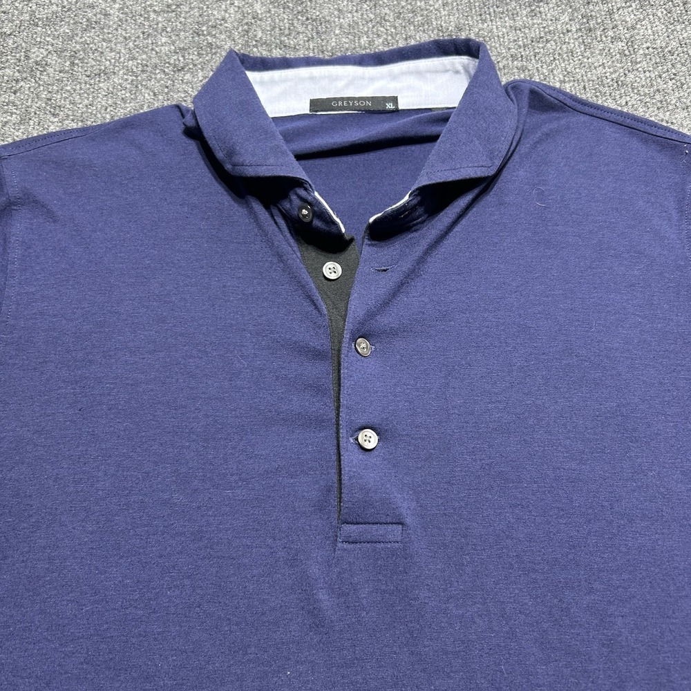 Greyson Henley Shirt Men's Size XL Henley Purple Long Sleeve Cotton Blend Golf